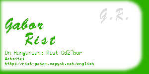 gabor rist business card